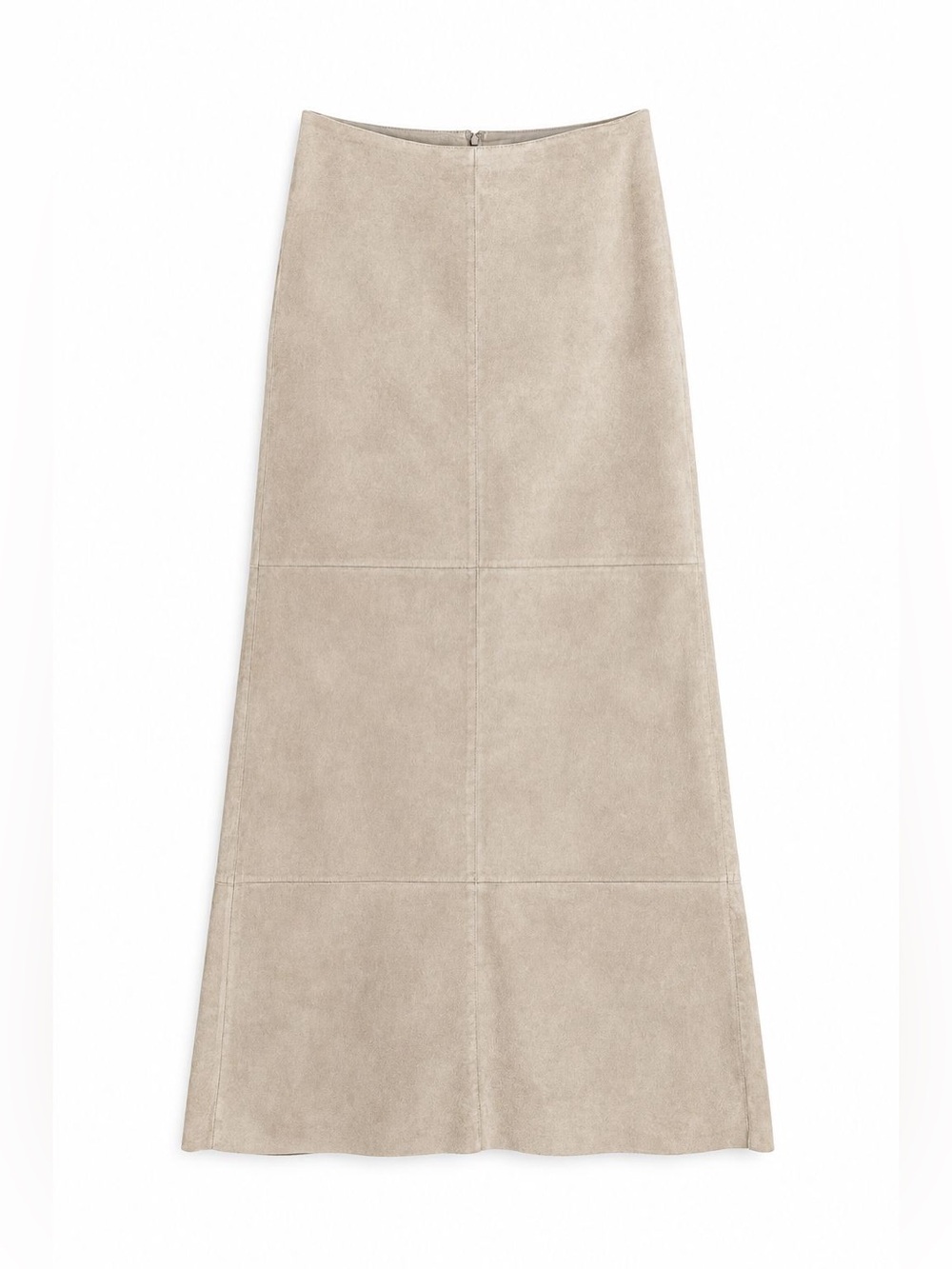 Kenneth Cole Beige Genuine Suede Maxi Column Skirt Size 4